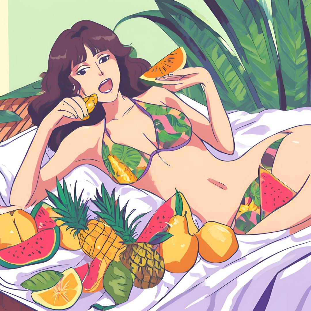 Karışık Meyve Aromalı Yenilebilir İç Çamaşırı - Fantezi Üst-Alt Set