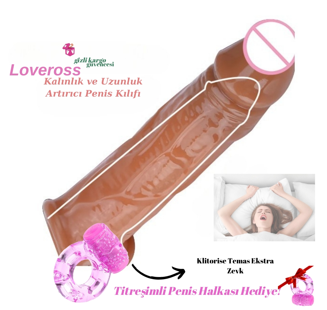 Penis Kalınlaştırıcı - Uzatıcı ve Uyarıcı Testisli - Fantezi Penis Kılıfı