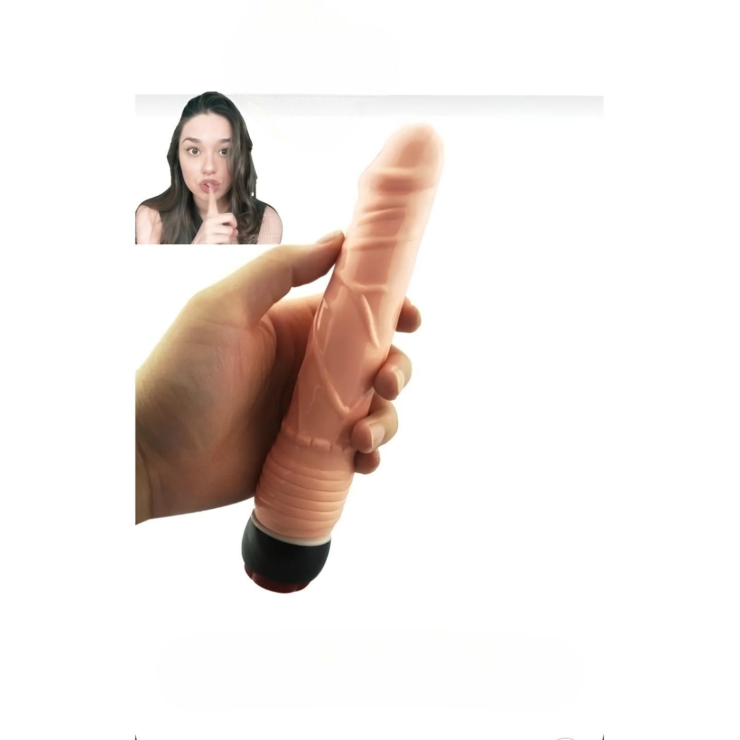 22 CM Yumuşak Dokulu Güçlü Titreşimli Dildo - Ayarlanabilir Titreşim