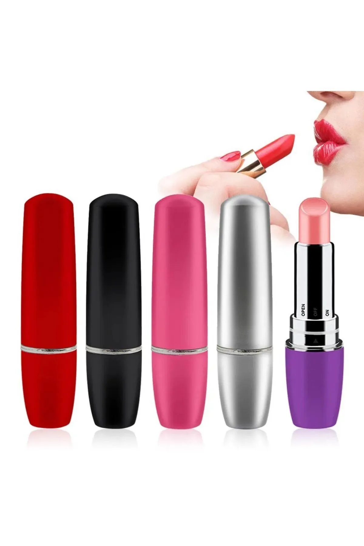 Güçlü Titreşim Suya Dayanıklı Modern Ruj Vibratör - Gizli Kamuflaj Vibratör 