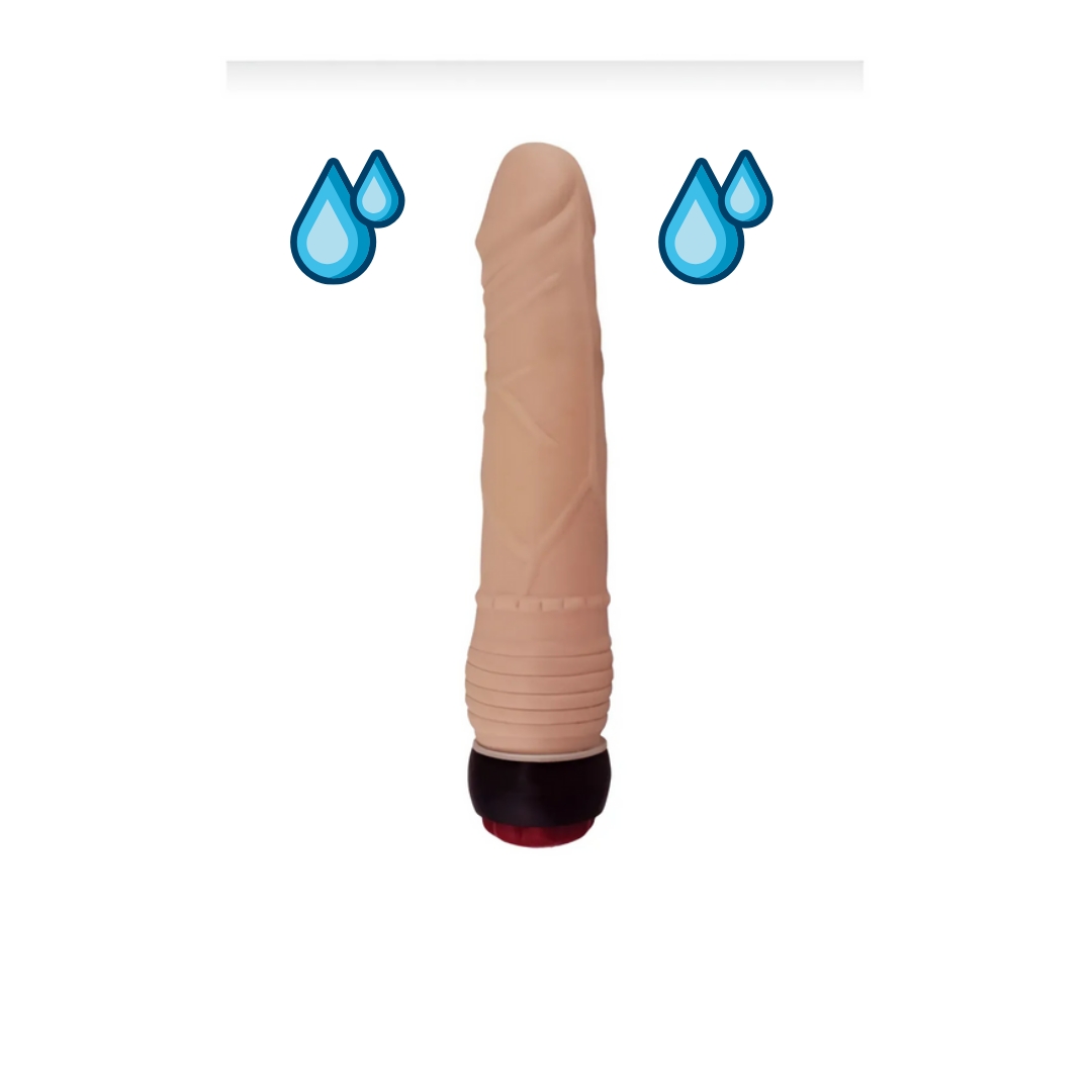 22 CM Yumuşak Dokulu Güçlü Titreşimli Dildo - Ayarlanabilir Titreşim
