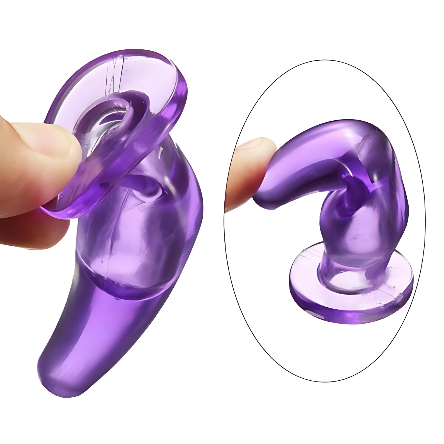 Prostat Orgazmı İçin Şeffaf Silikon Anal Vibratör – Su Geçirmez