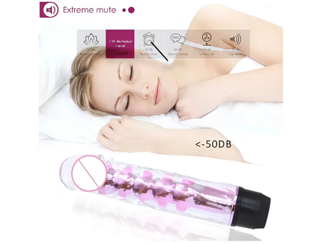 18 CM Titreşimli Kaygan Jel Dildo - Anal ve Vajinal Uyarıcı Vibratör