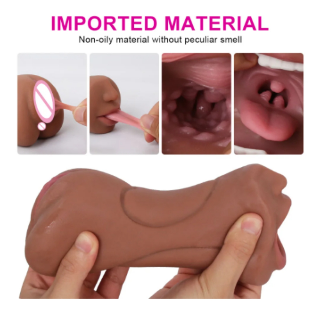 3’lü PRO Ultra Gerçekçi Ağız, Anal ve Vajina Mastürbatör - 3 İn 1