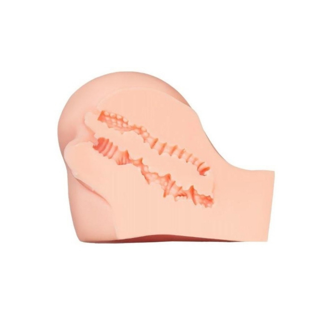 Realistic Butt Masturbator - Anal & Vaginal Entry, Flesh-Like Texture