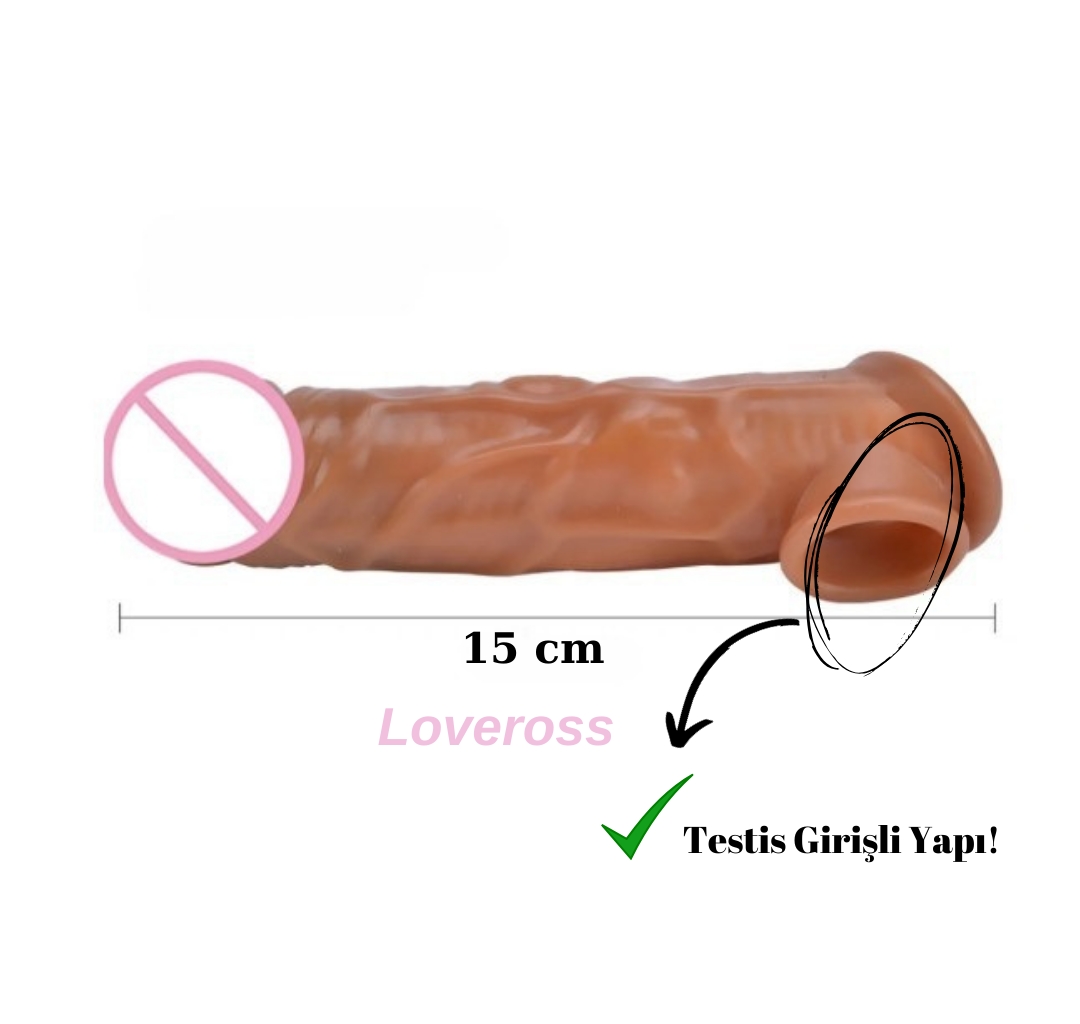 Penis Kalınlaştırıcı - Uzatıcı ve Uyarıcı Testisli - Fantezi Penis Kılıfı