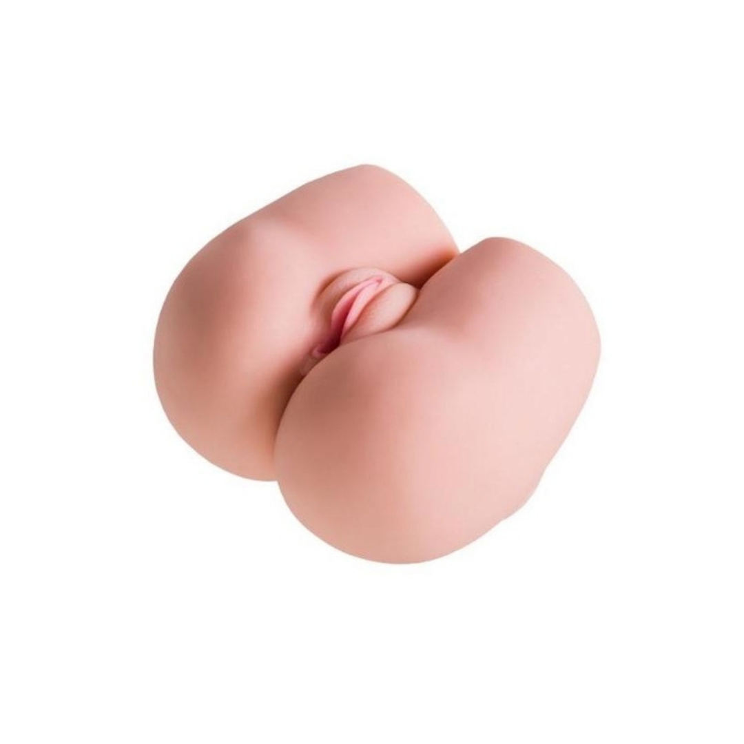 Realistic Butt Masturbator - Anal & Vaginal Entry, Flesh-Like Texture