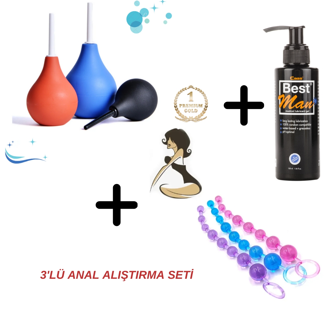 Premium Anal Temizlik ve Kayganlaştırıcı Set - Anal Plug ve Tıkaç