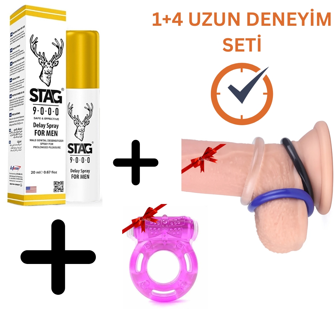 Long Time Delay Sprey + Penis Halkası Seti