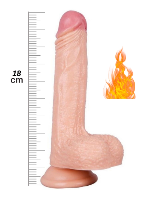  18 CM Dildo Gerçekçi Dokulu - Vantuzlu & Realistik | Erotik Dünyası