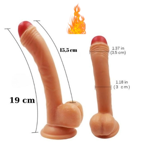  19 CM Dildo Gerçekçi Hissiyat- Damarlı Doku & Realistik