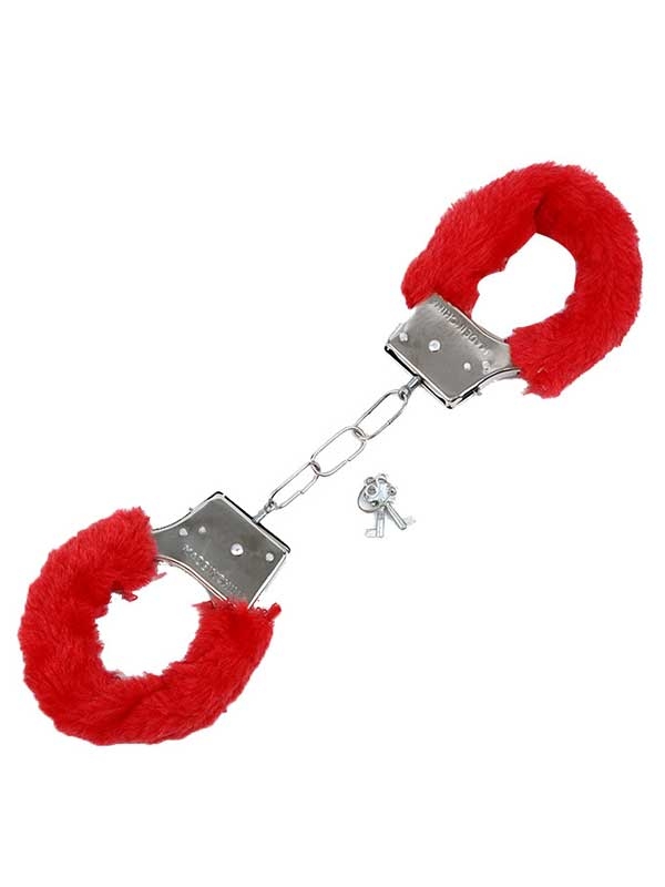 Kırmızı Kelepçe Fantezi Giyim BDSM Peluş Kelepçe