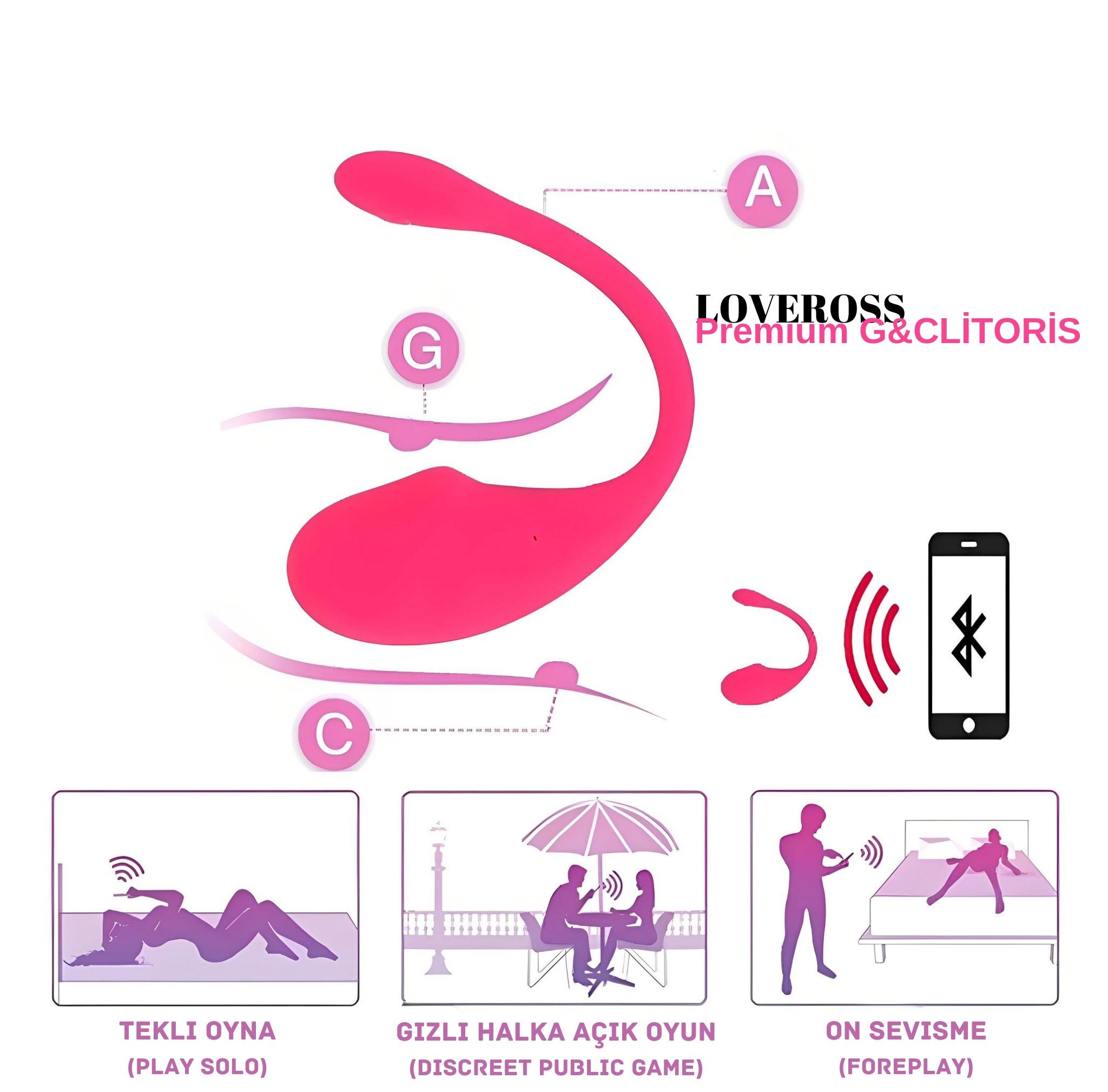 G Noktası ve Klitoris Uyarıcı Şarjlı Telefon Kontrollü Vibratör