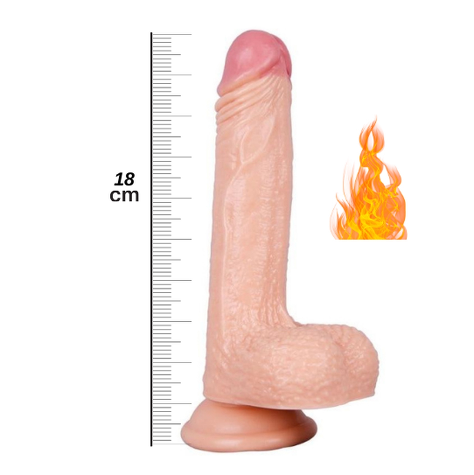 18 CM Realistic Penis Dildo - Strap-On Harness | Erotik Dünyası