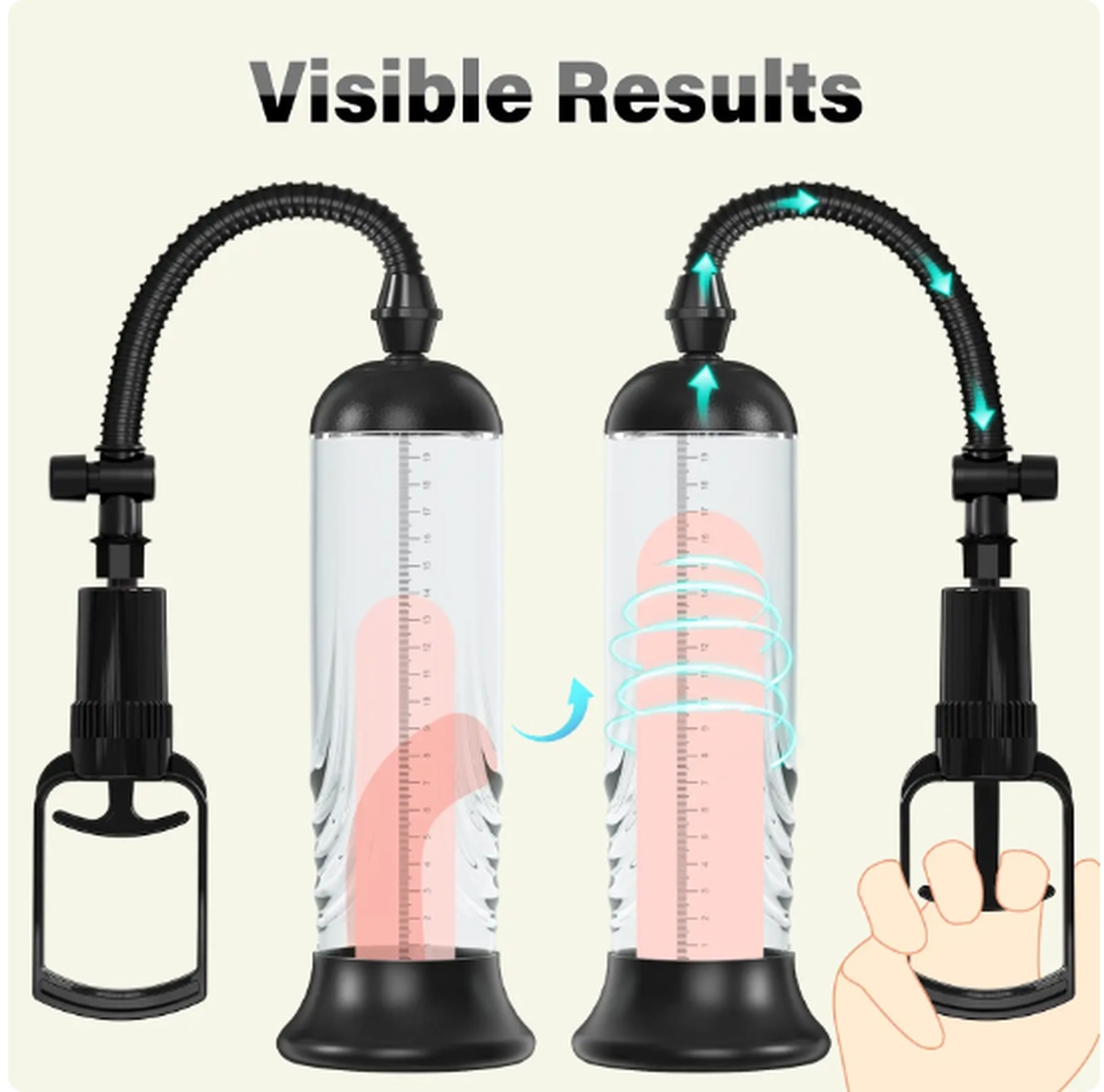 Yüksek Vakumlu Universal Manuel Tetikli Penis Pompası - Kolay Kullanım