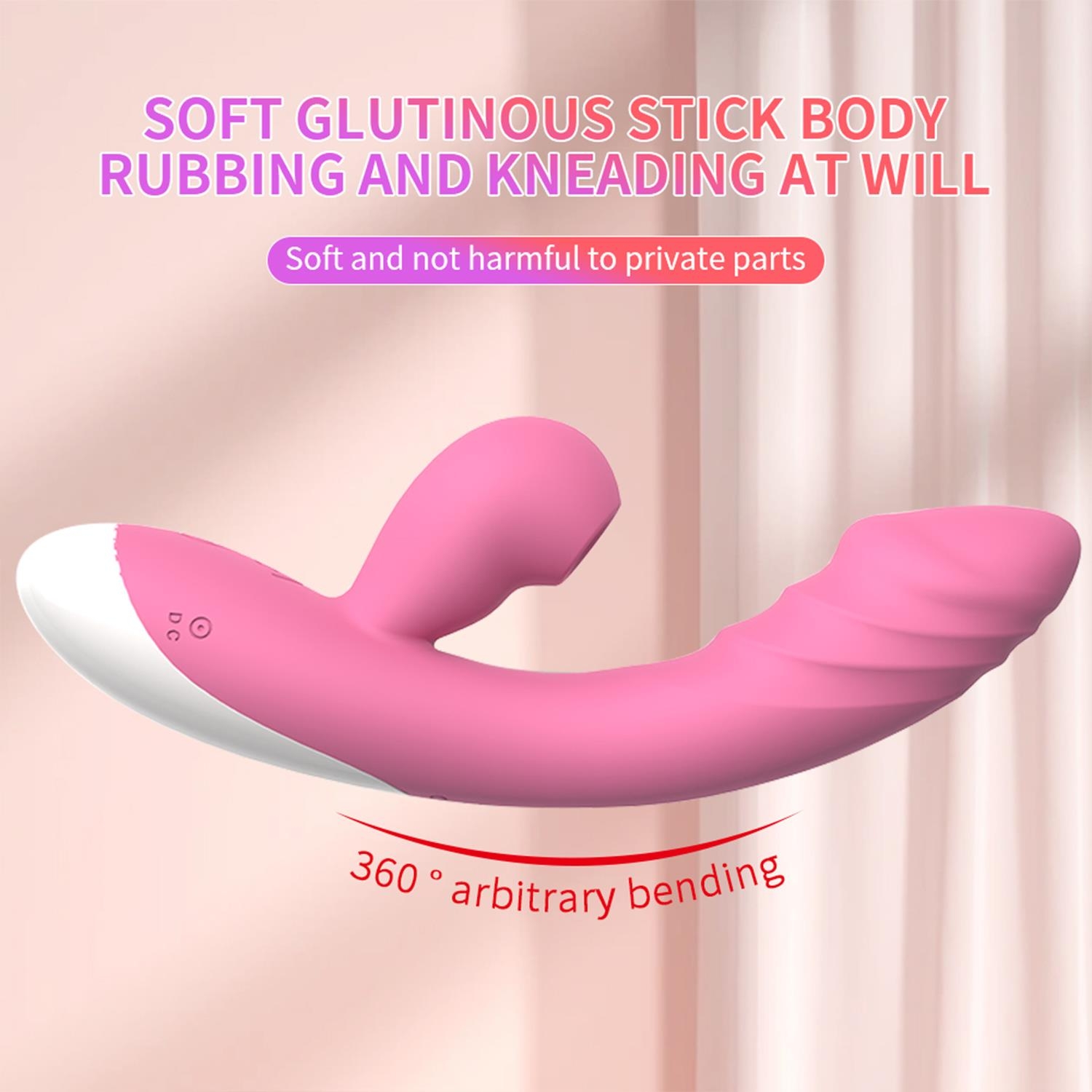 Emişli Vakumlu Güçlü Vibratör | Bataryalı Dildo Vibratör | Su Geçirmez Çoklu Titreşimli Vibratör 