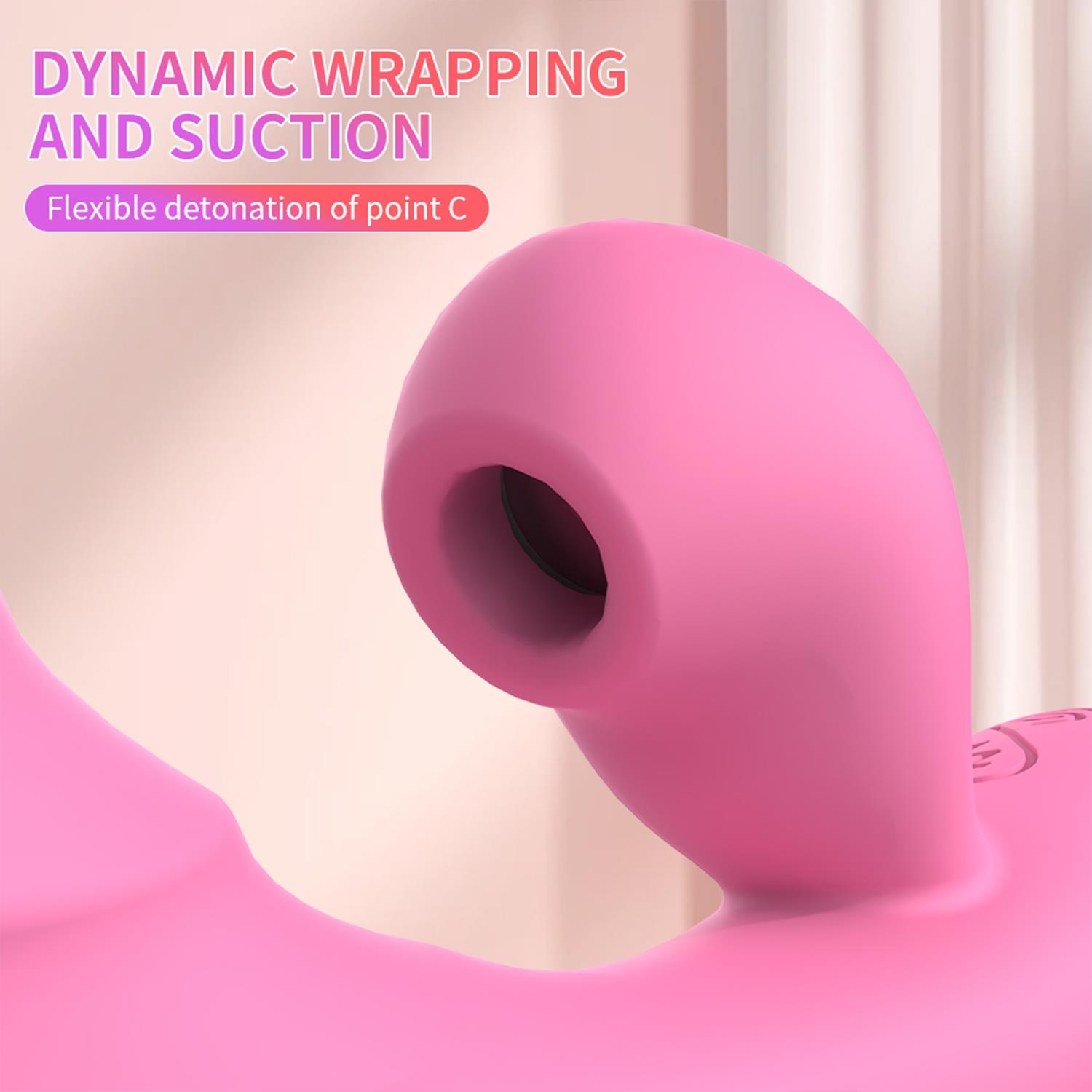 Emişli Vakumlu Güçlü Vibratör | Bataryalı Dildo Vibratör | Su Geçirmez Çoklu Titreşimli Vibratör 