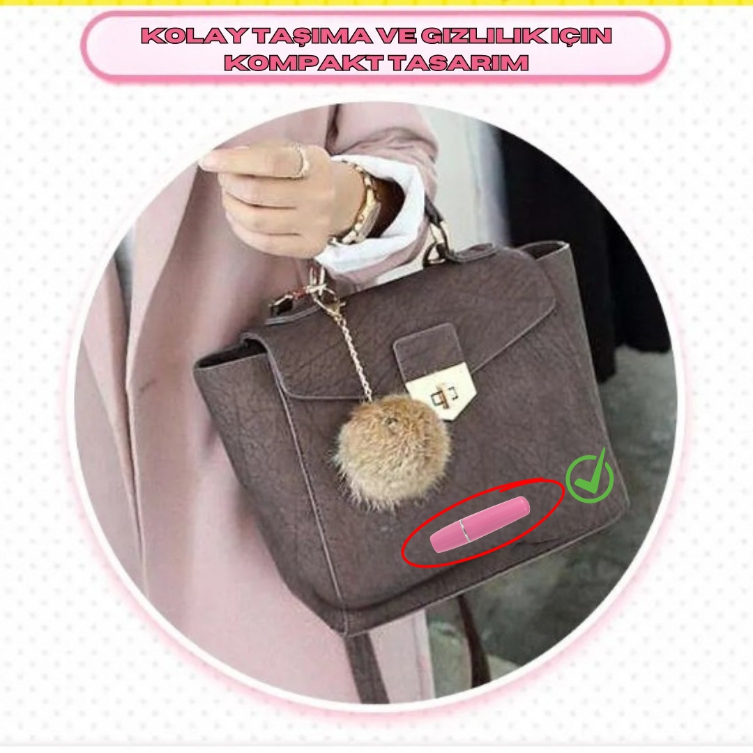 Güçlü Titreşim Suya Dayanıklı Modern Ruj Vibratör - Gizli Kamuflaj Vibratör 