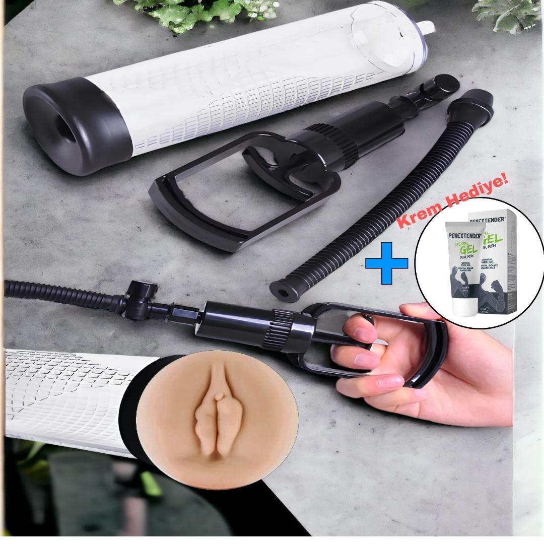 Yüksek Vakumlu Manuel Tetikli Penis Pompası - Vajina Mastürbatör Başlık