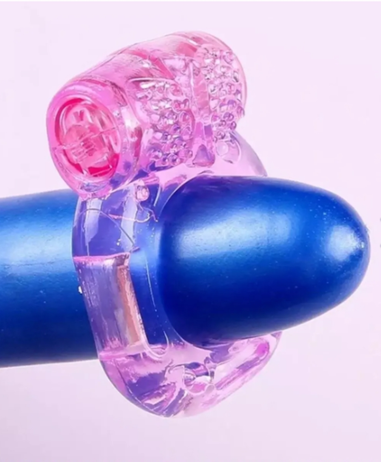 Testis Kavramalı Titreşimli Penis Halkası ve Tırtıklı Vajina Kılıfı