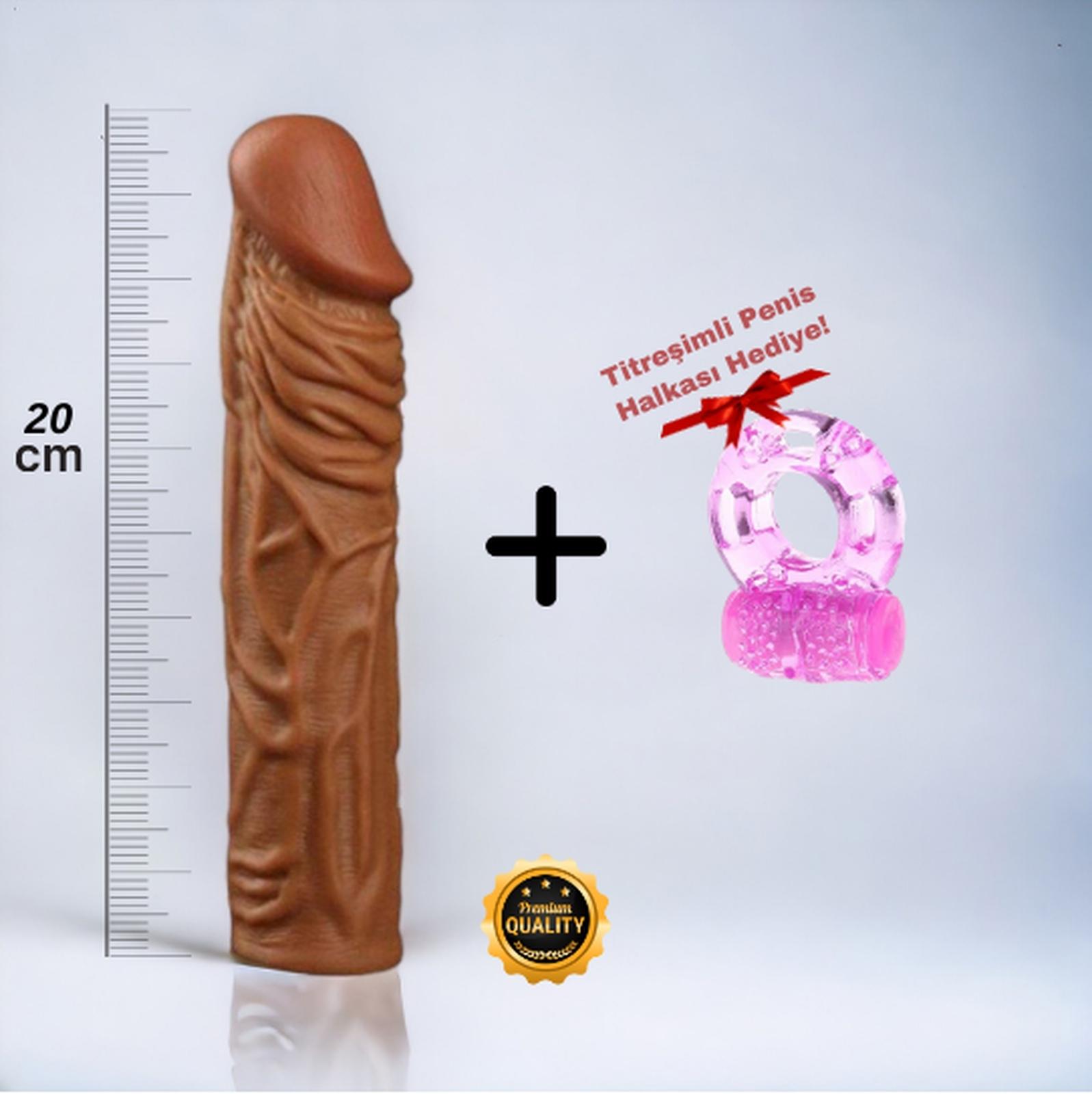Ultra Premium 19.5 CM Silicone Penis Sleeve - 4 CM Thickness Added