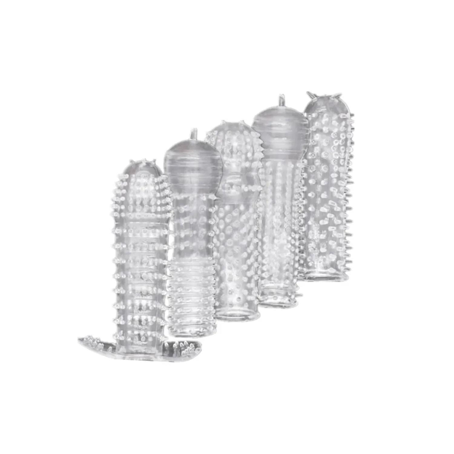 Tırtıklı Şeffaf Silikon Penis Kılıfı | Ek Uyarım ve Penis Boyutunu Artırın | Esnek ve Rahat Kullanım