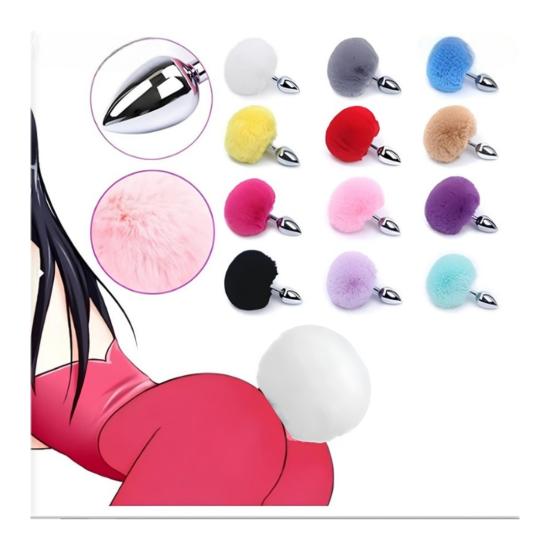 Premium Metal Fantezi - Tavşan Kuyruklu Anal Plug