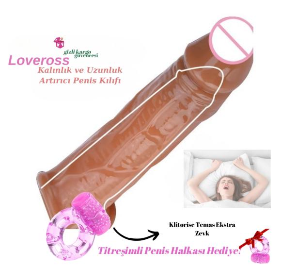 Penis Kalınlaştırıcı Uzatıcı ve Uyarıcı Testisli Fantezi Penis Kılıfı