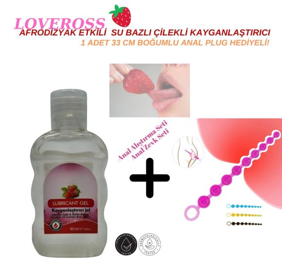 Çilekli Kayganlaştırıcı Jel | + 33 CM Anal Plug 