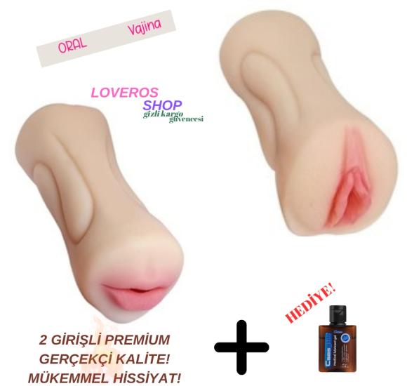 Çift Taraflı Gerçekçi Suni Vajina Mastürbatör
