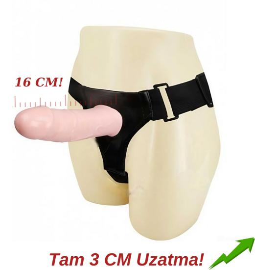 İçi Boş Protez Penis - 16 CM Strapon Uzatma Kılıf