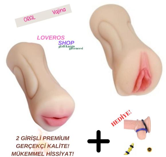 Oral ve Vajina Gerçekçi Suni Vajina Mastürbatör