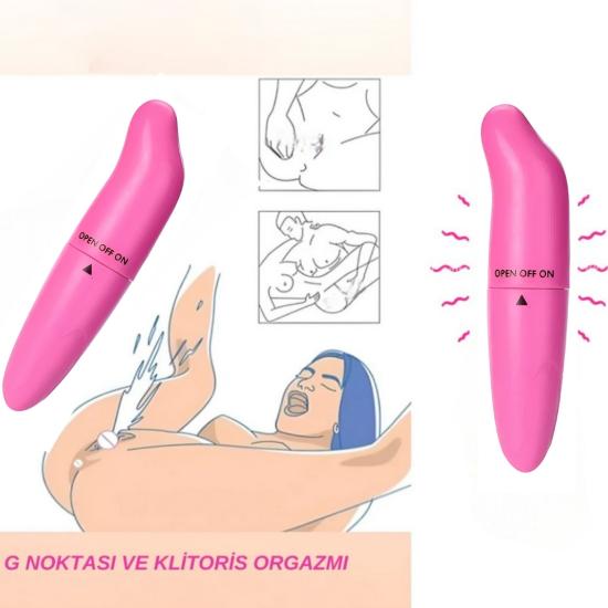 Güçlü G Noktası ve Klitorİs Uyarıcılı Titreşimli Vibratör Dildo
