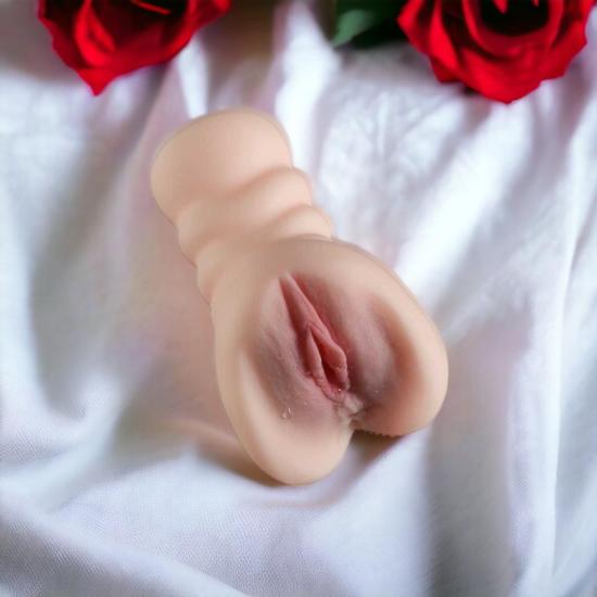 Çift Girişli Anal ve Vajinal Gerçekçi Mastürbatör - 18 CM