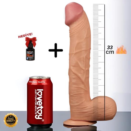 Ultra Büyük Boy 33 CM | Gerçekçi Realistik Penis Dildo 