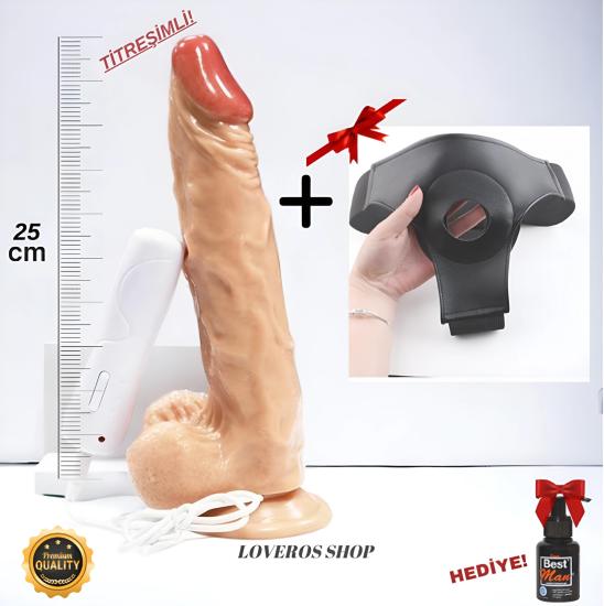 25 CM Bağlama Kemerli | Realistik Dildo Vibratör 