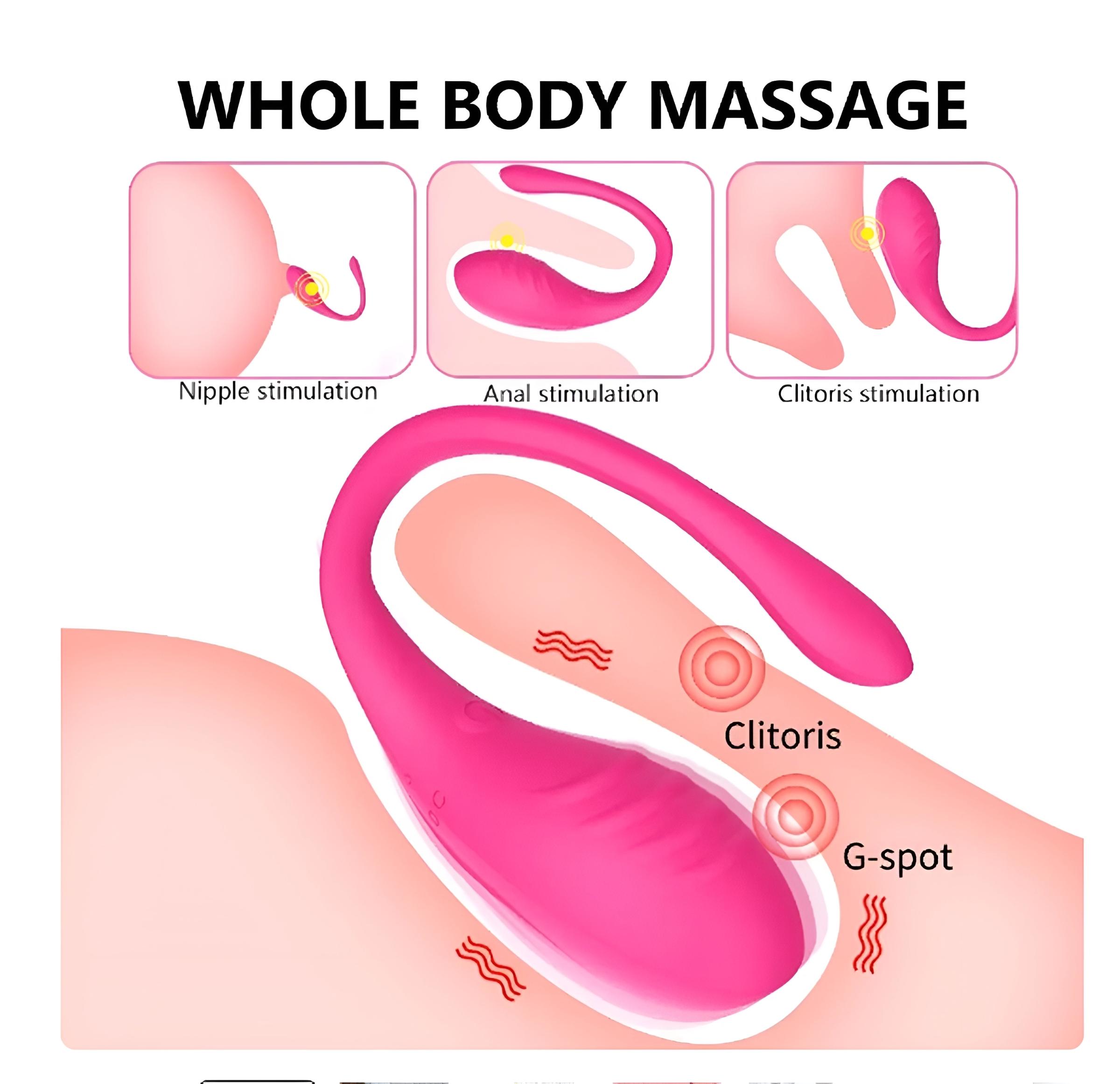 G Noktası ve Klitoris Orgazmı Telefon Kontrollü Şarjlı Vibratör