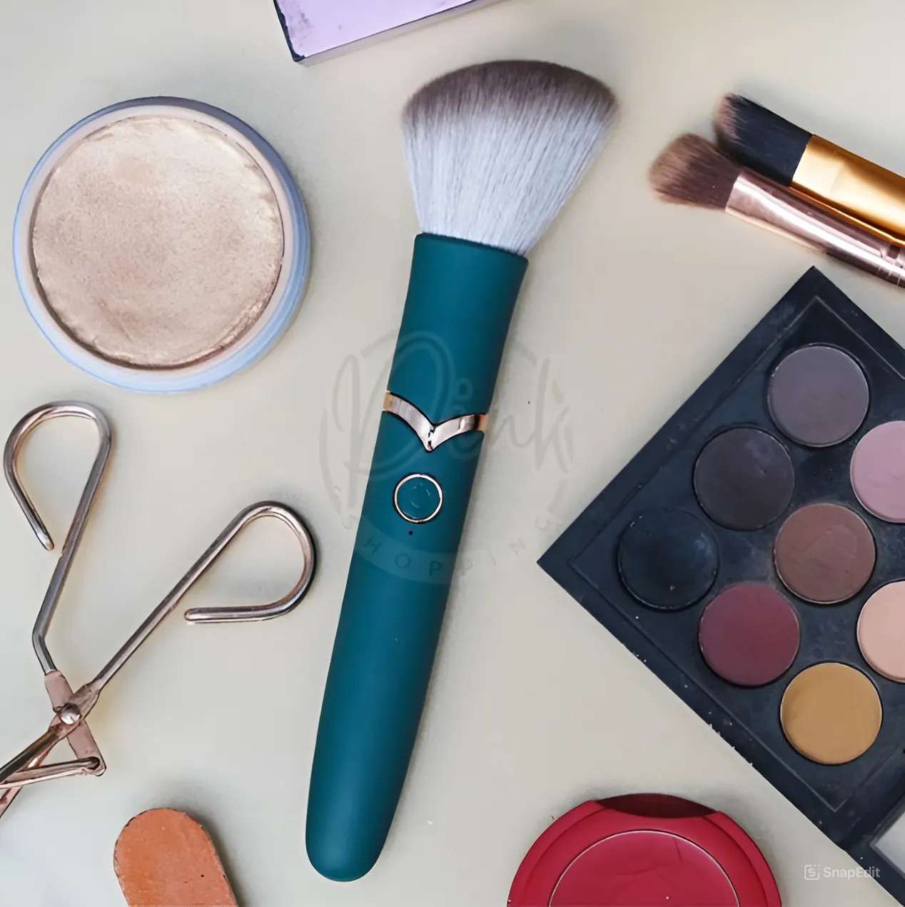 Makyaj Fırçasu Şeklinde Kamuflajlı Isıtmalı USB Şarjlı Vibratör | Gizli ve Şık