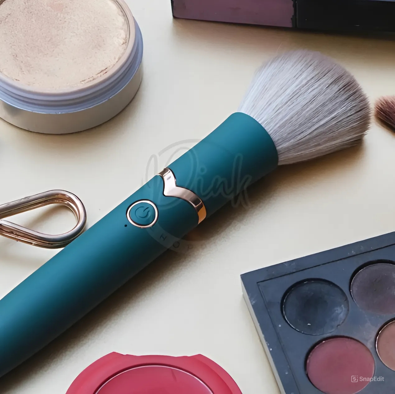 Makyaj Fırçasu Şeklinde Kamuflajlı Isıtmalı USB Şarjlı Vibratör | Gizli ve Şık