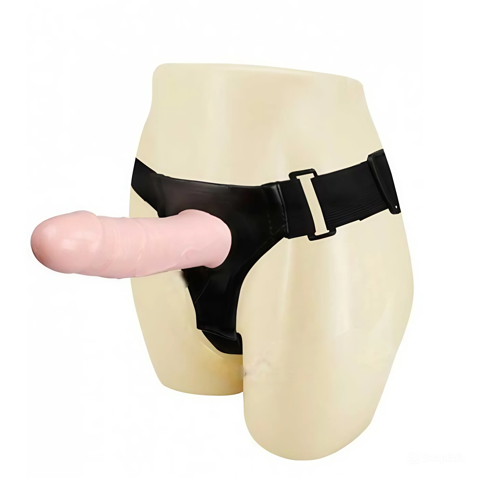 19 CM | Belden Bağlama Kemerli İçi Boş Dildo | 6 CM Uzatma