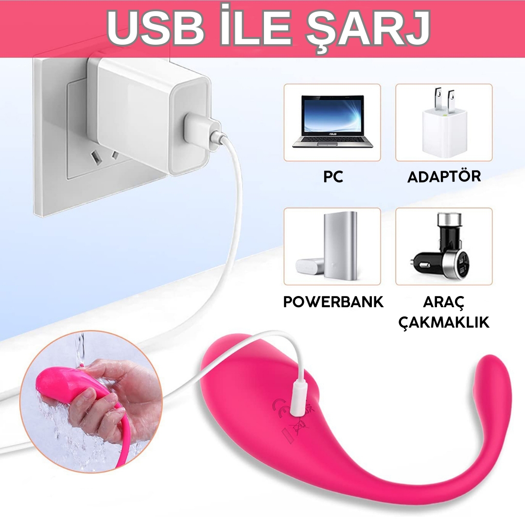 G Noktası ve Klitoris Uyarıcı Şarjlı Telefon Kontrollü Vibratör